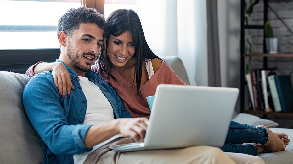 Couple on computer