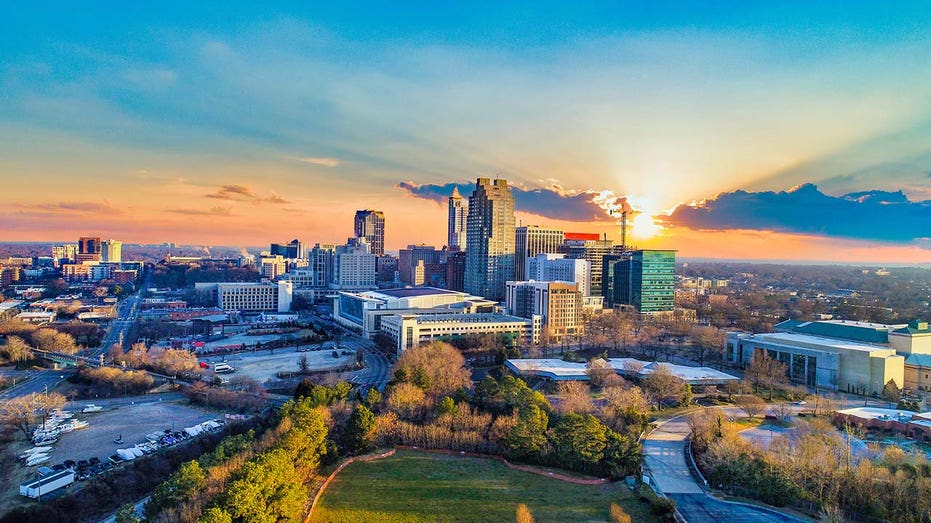 aerial view of Raleigh, North Carolina